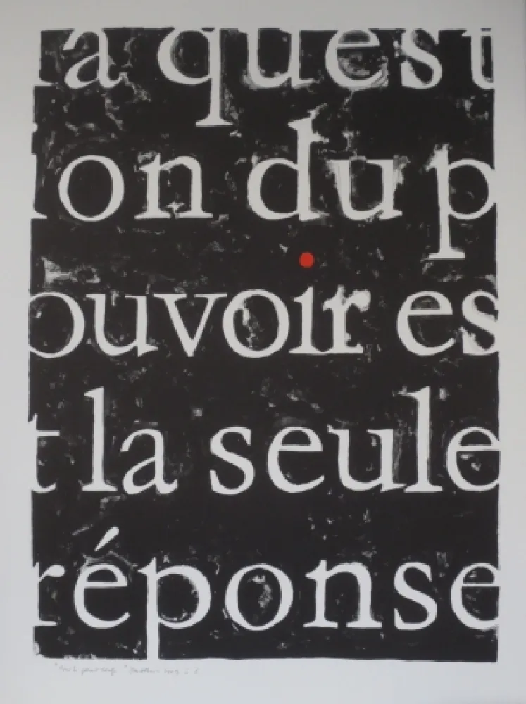 Litografia Alberola - Pour le point rouge