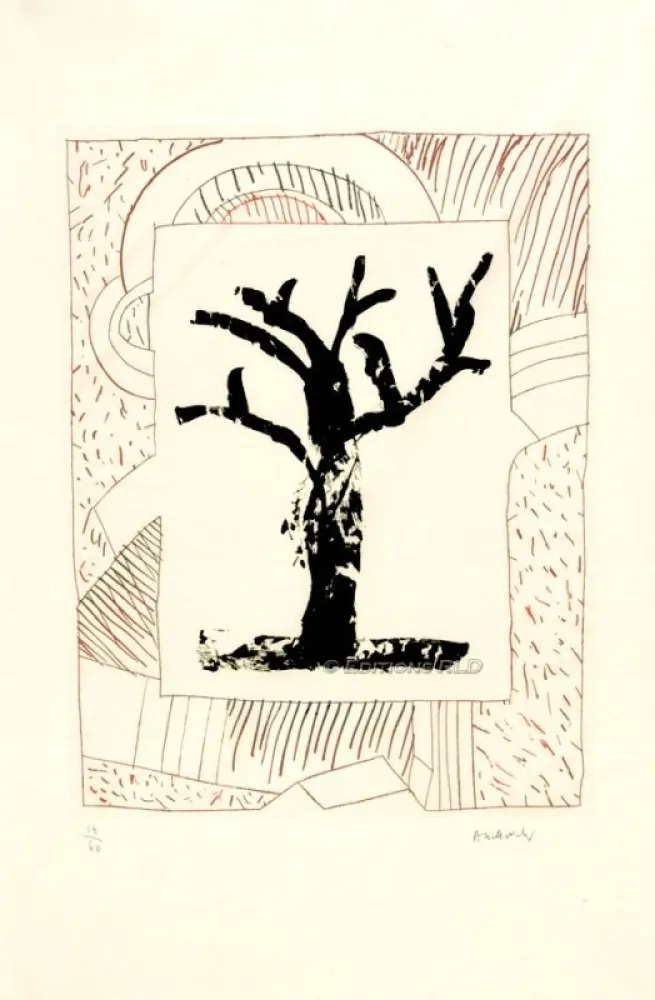 Água-Forte E Água-Tinta Alechinsky - ARBRE CENTRAL, AU ROUGE