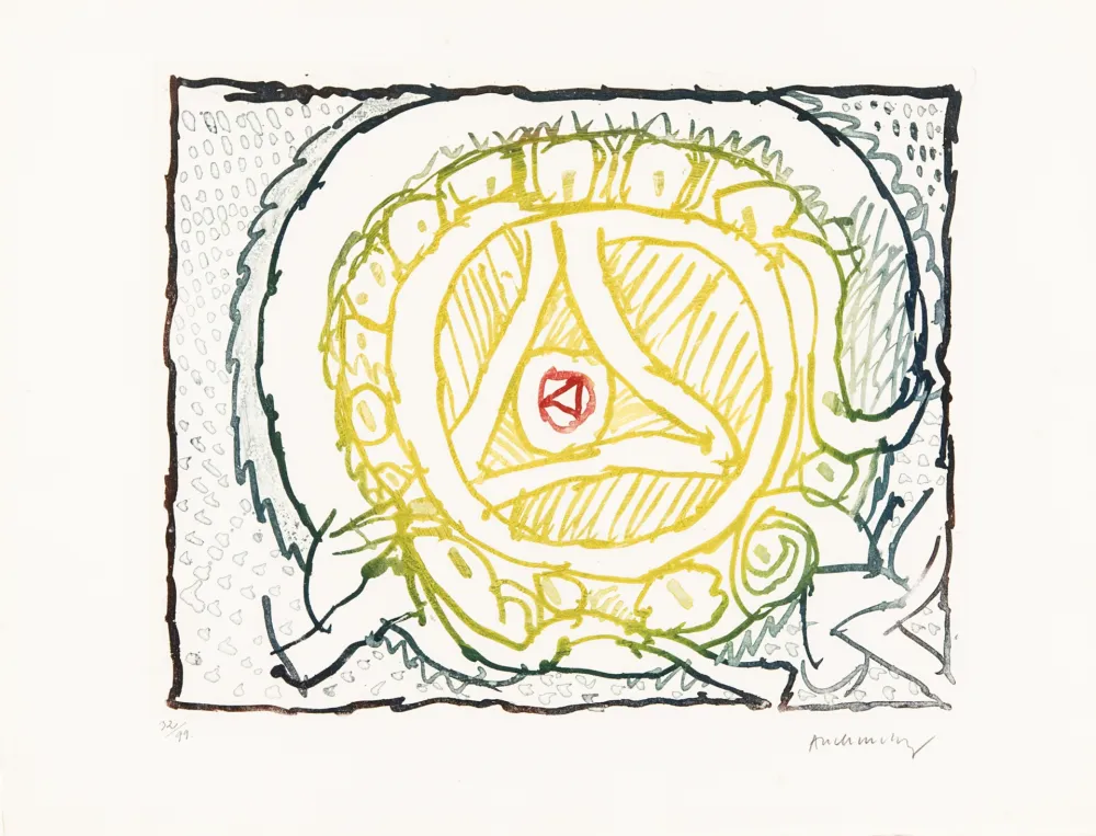 Água-Forte Alechinsky - Astres et désastres VIII