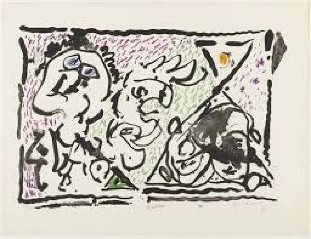 Litografia Alechinsky - Buvard, 1964