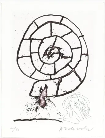 Água-Forte Alechinsky - Carré blanc III