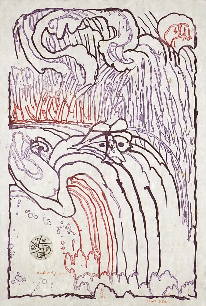 Água-Forte Alechinsky - Chute libre