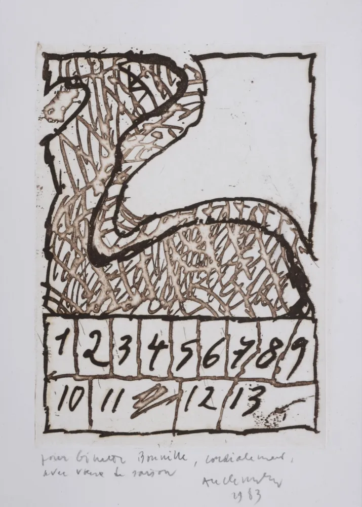 Gravura Alechinsky - Composition abstraite (Treize manières de regarder un fragment), 1979 - Hand-signed
