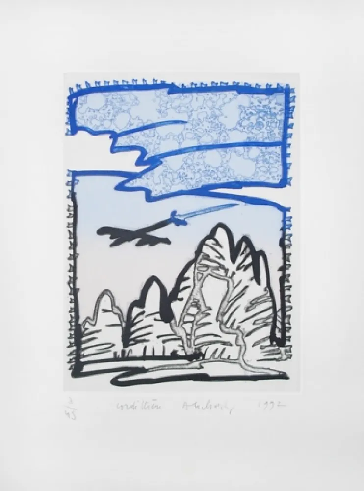 Gravura Alechinsky - Cordillière