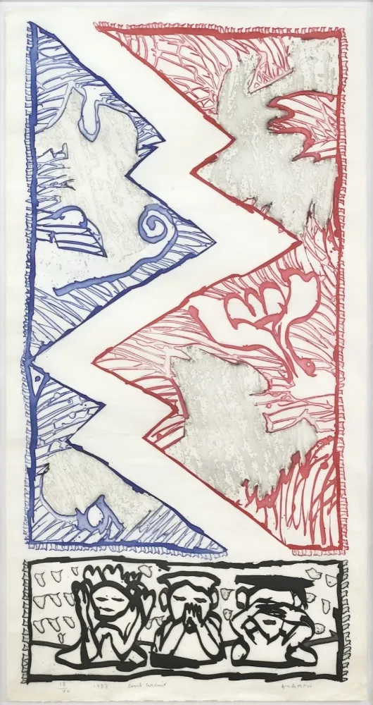 Água-Forte Alechinsky - Court circuit