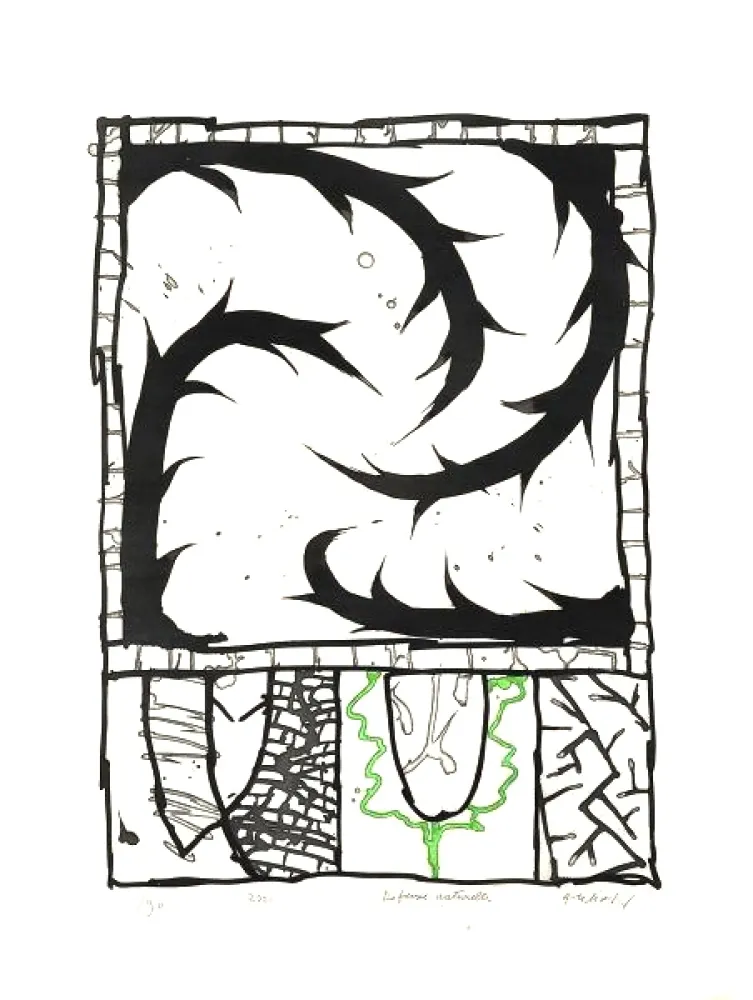 Gravura Alechinsky - Défense naturelle