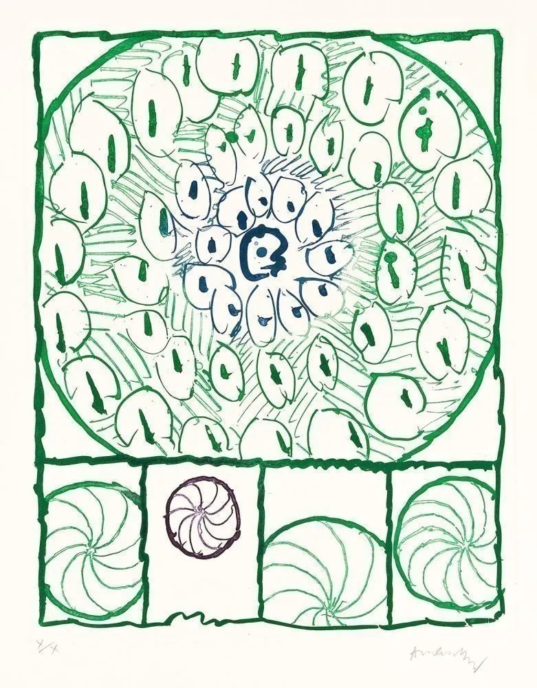 Água-Forte Alechinsky - Devidoirs, Planche V