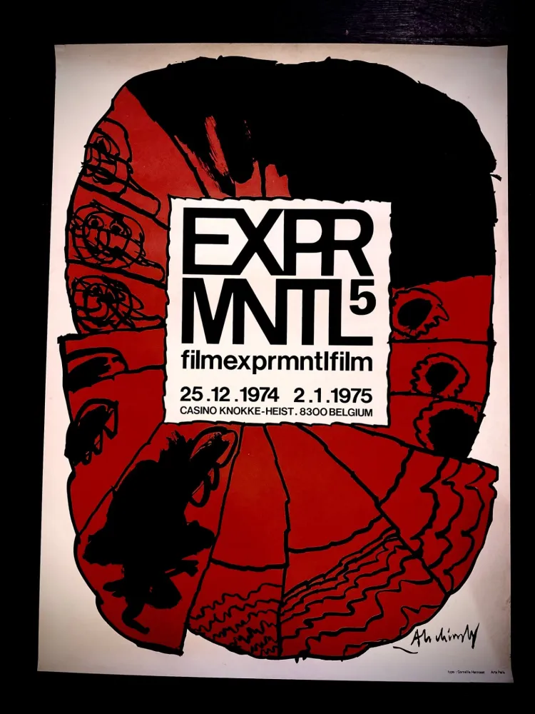Cartaz Alechinsky - EXPRMNTL5  KNOKKE 1973