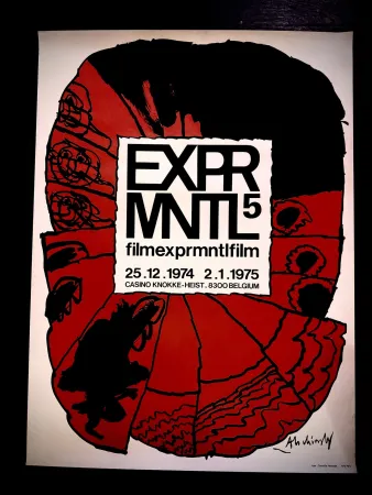 Cartaz Alechinsky - EXPRMNTL5  KNOKKE 1973