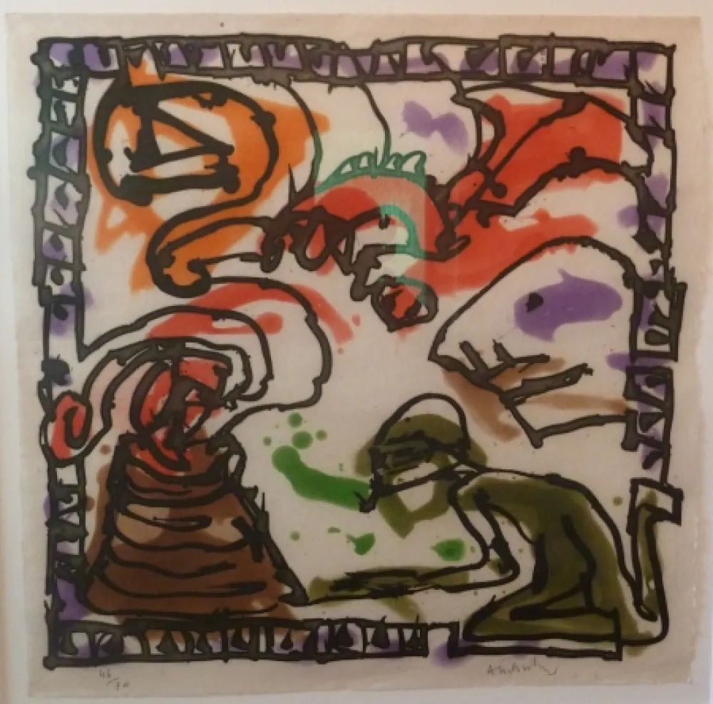 Água-Tinta Alechinsky -  Forgeron