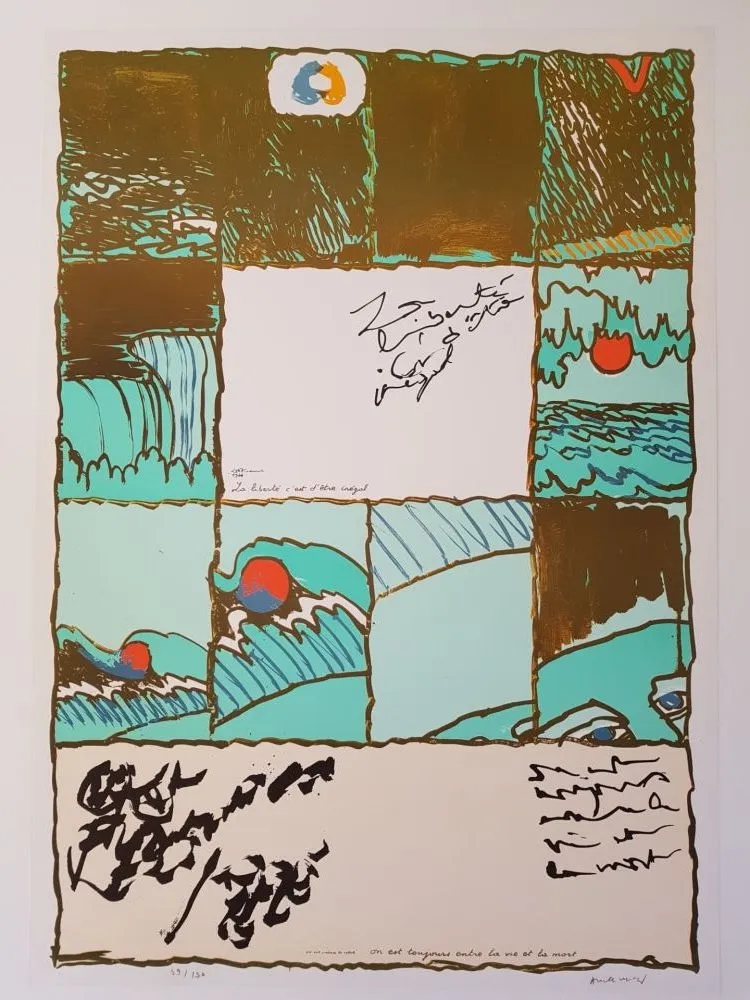 Litografia Alechinsky - La liberté c'est d'être inégal 