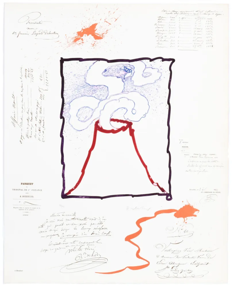 Água-Tinta Alechinsky - L’Avenir de la Propriété II