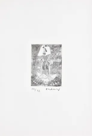 Água-Forte Alechinsky - Les métiers 01: Le pêcheur