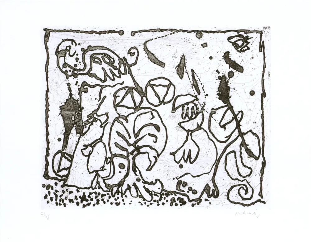 Água-Forte Alechinsky - Les points sans les i