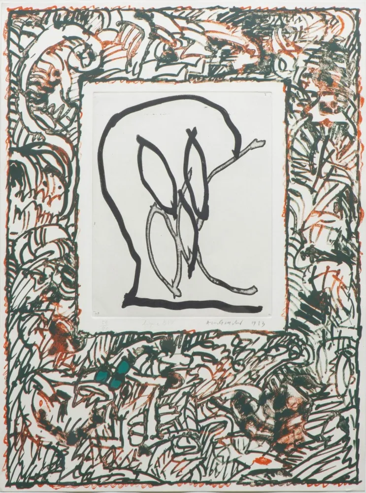 Litografia Alechinsky - Ligne BVV