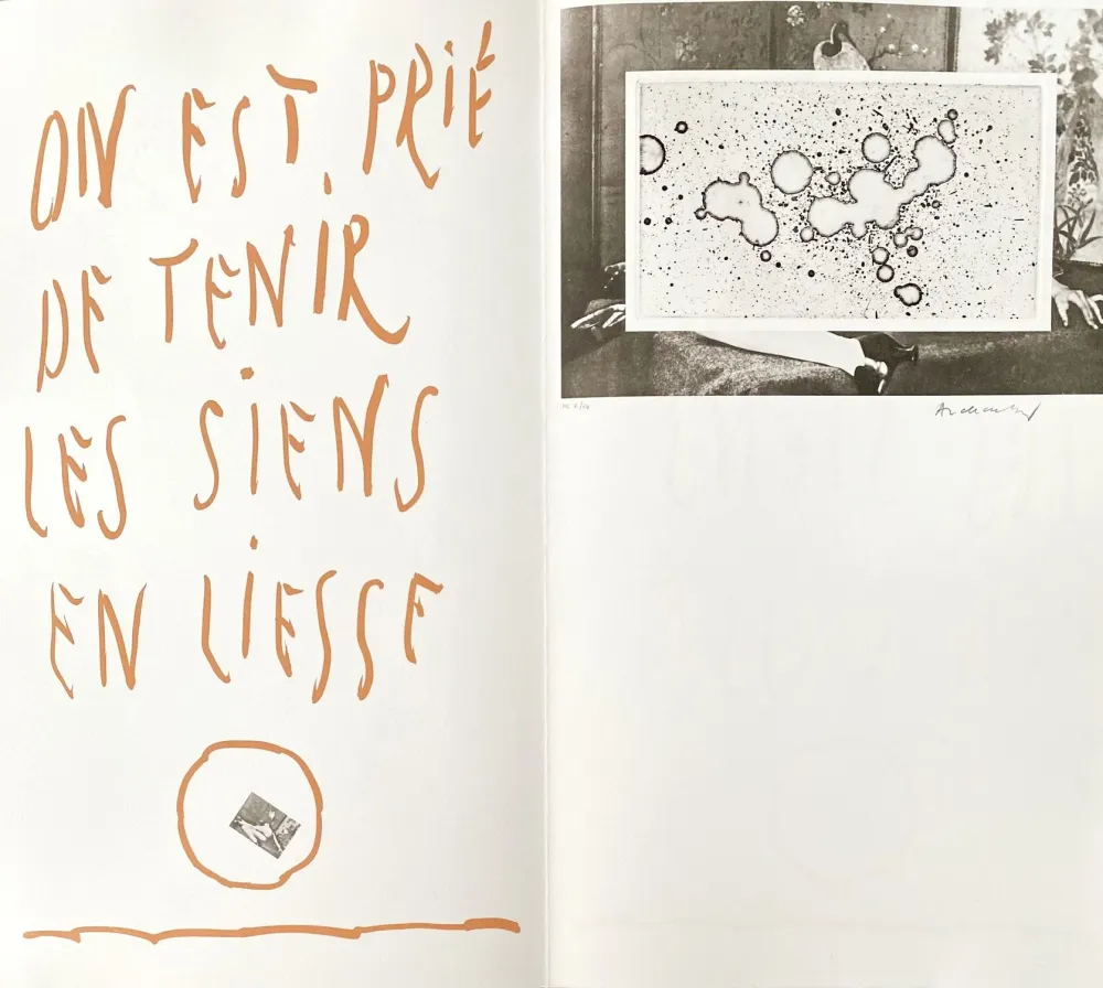 Água-Forte Alechinsky - On est prié de tenir les siens en liesse