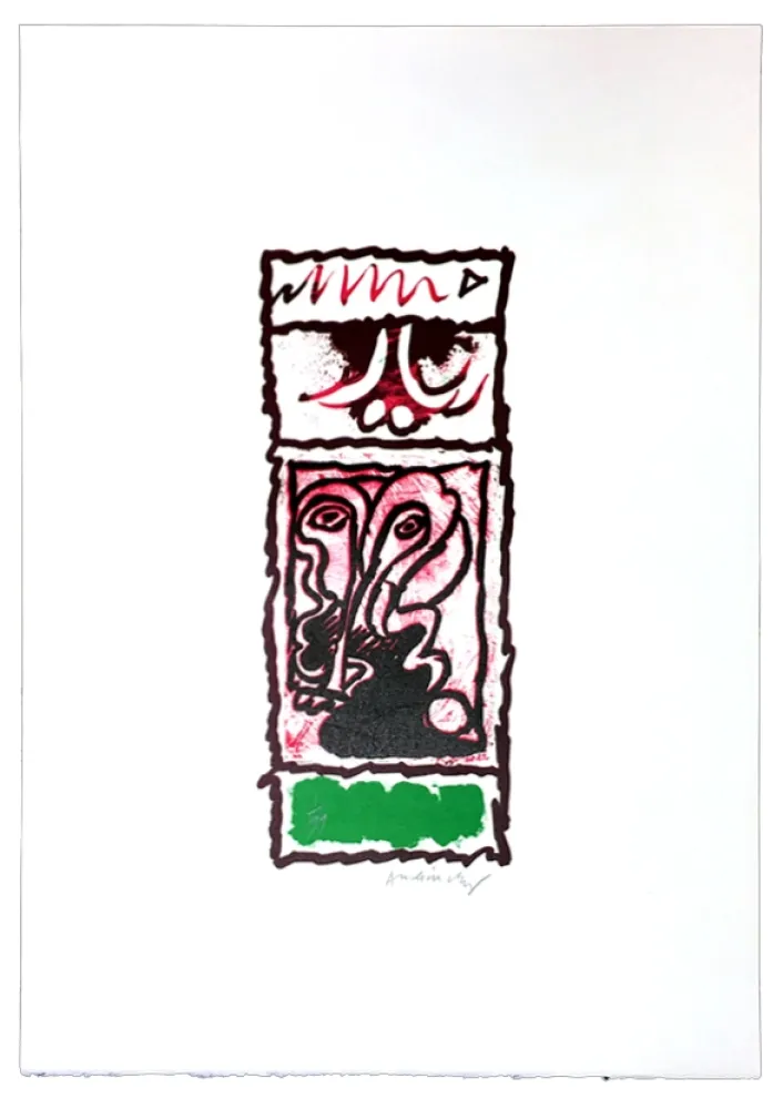 Linogravura Alechinsky - Planche X