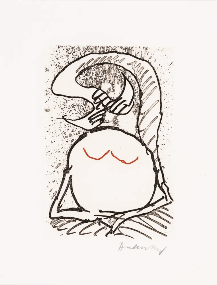 Água-Forte E Água-Tinta Alechinsky - Pointes Planche XIII bis