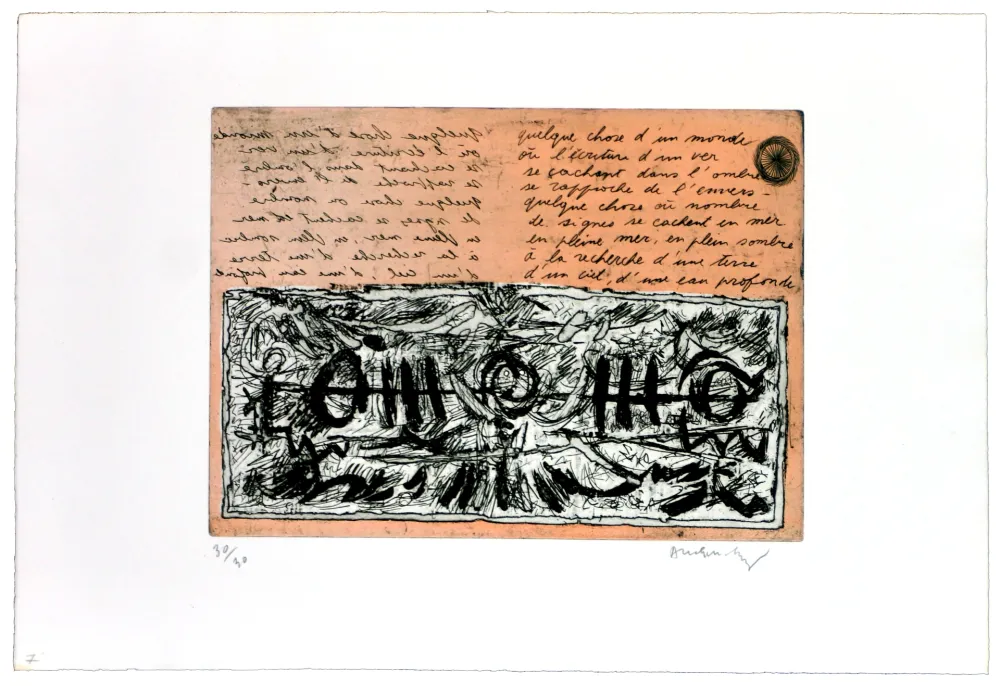 Água-Forte Alechinsky - Quelque chose d'un monde