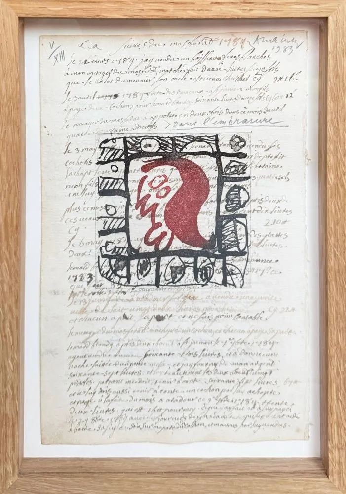 Água-Forte Alechinsky - Rêve de l'ammonite