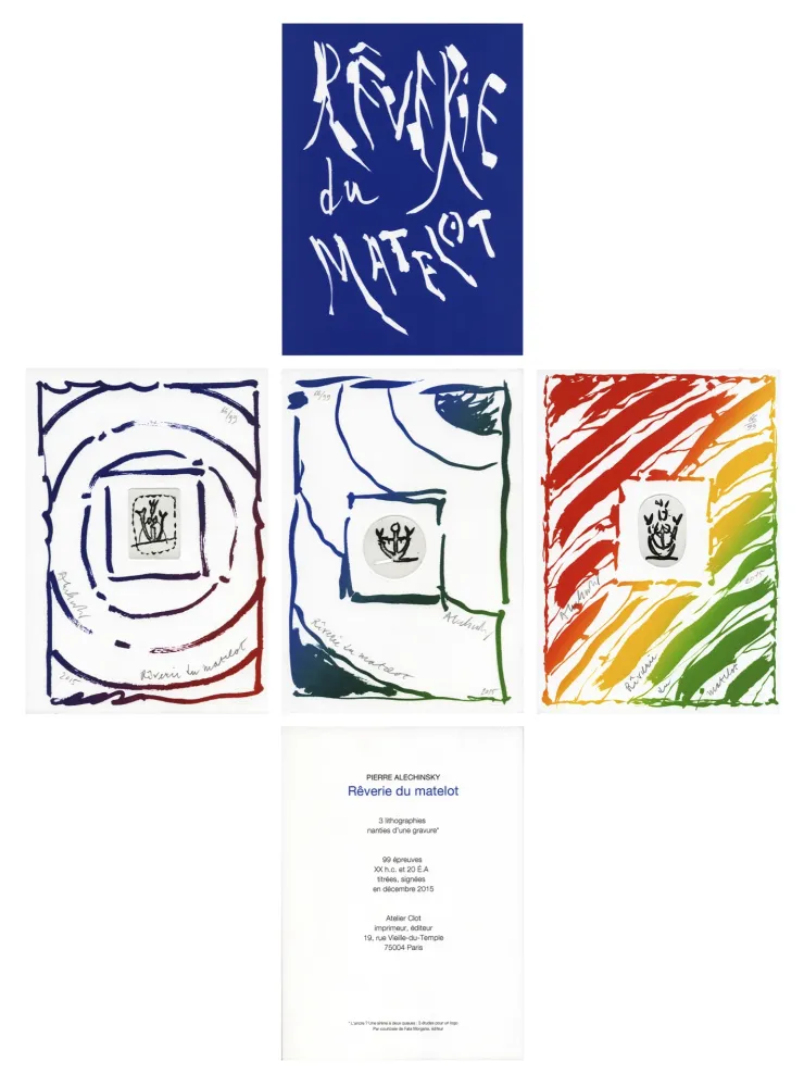 Gravura Alechinsky - Rêverie du Matelot I, II, III