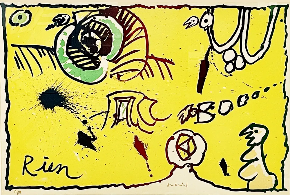 Litografia Alechinsky - Rien