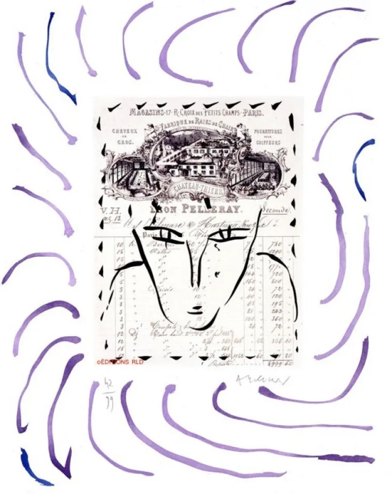 Gravura Alechinsky - Rue croix des petits champs