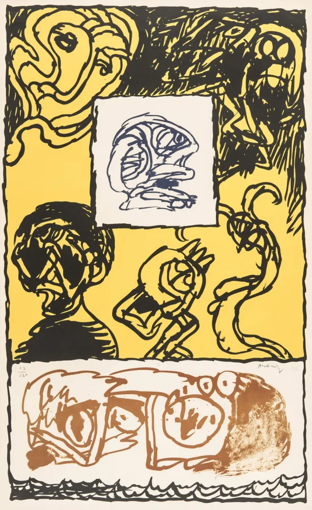 Litografia Alechinsky - Samuel Beckett