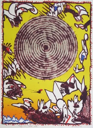 Litografia Alechinsky - Seoul 1988