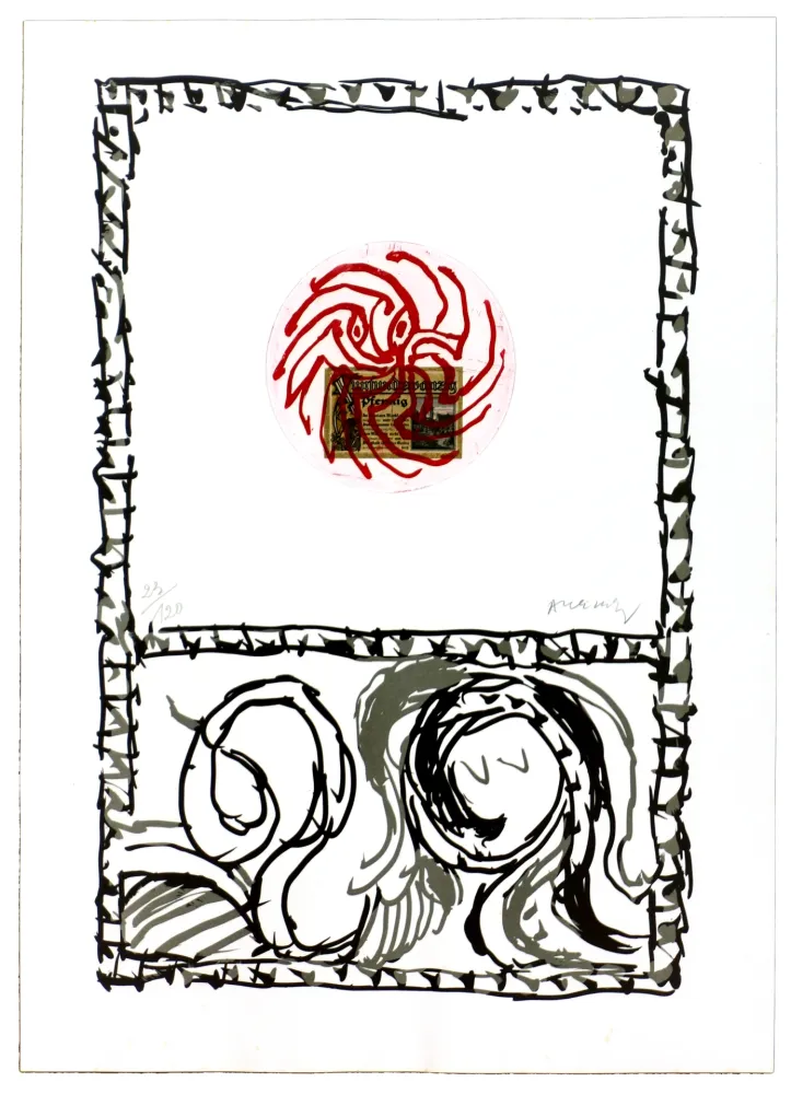 Água-Forte Alechinsky - Serpent II