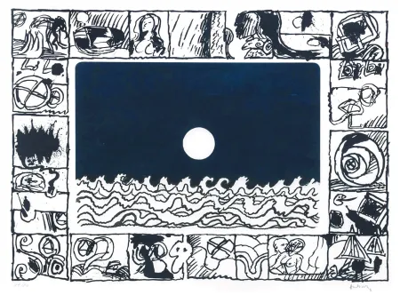 Água-Tinta Alechinsky - Soleil cou coupé