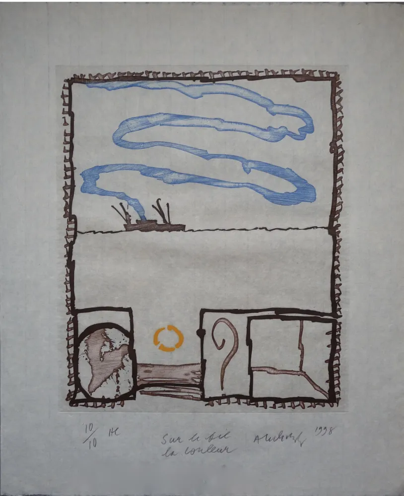 Gravura Alechinsky - Sur le Fil la couleur 