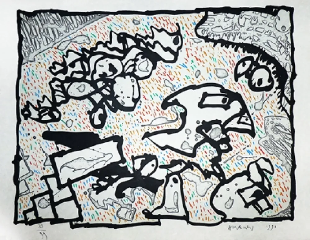 Gravura Alechinsky - Vibrions