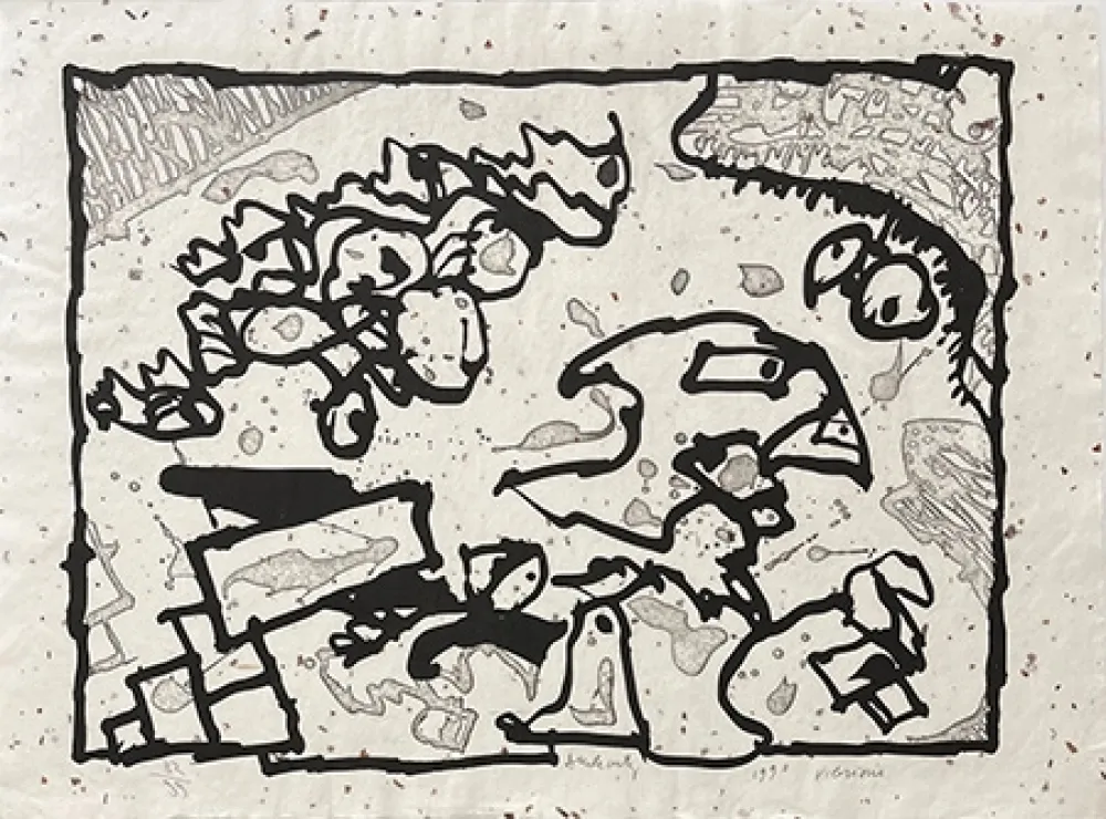 Gravura Alechinsky - Vibrions noir