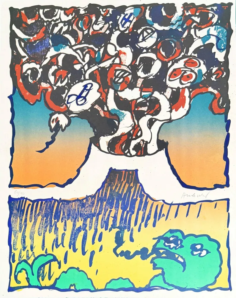 Litografia Alechinsky - Vulcanologies III