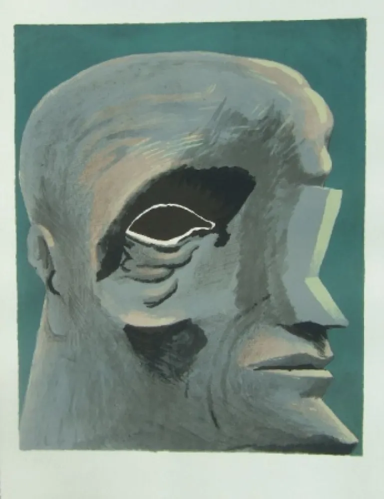 Litografia Antes - Omaggio a Michelangelo