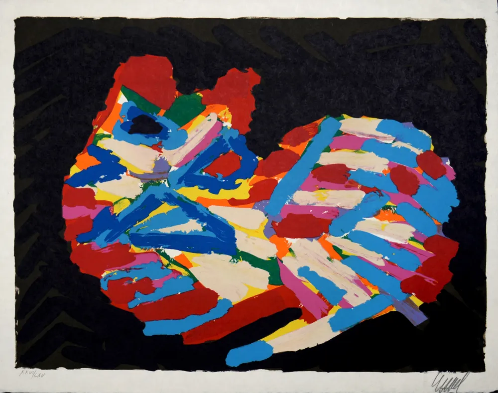 Litografia Appel - House Cat, 1978 - Hand-signed!