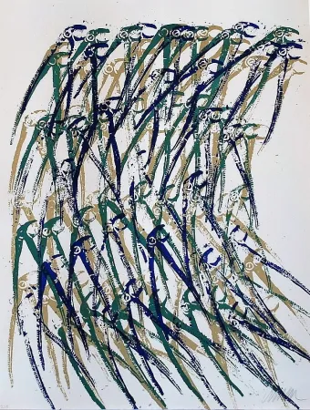 Litografia Arman - Dinosaurus' Fangs