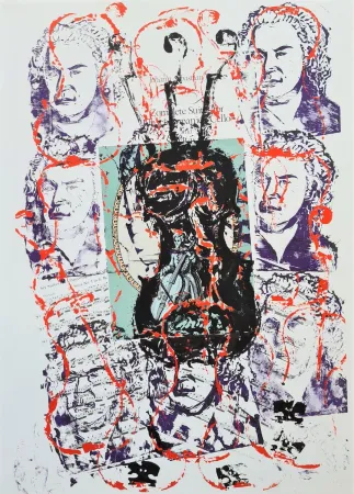 Litografia Arman - Johann Sebastian Bach