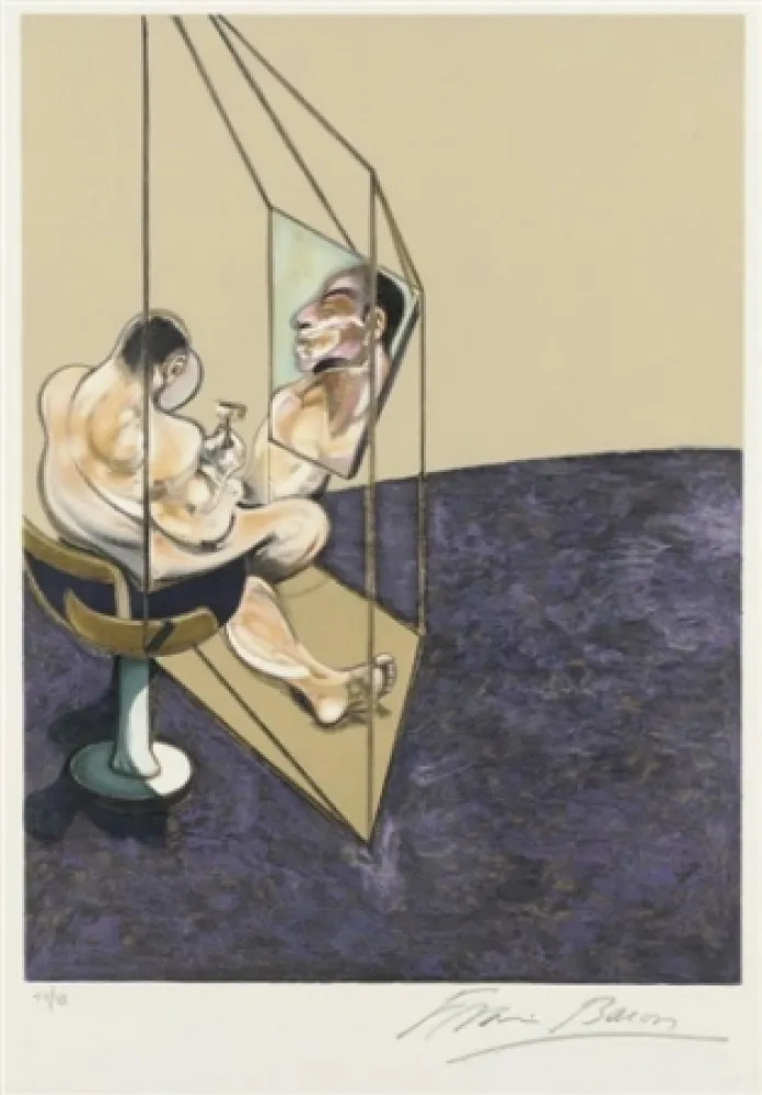 Litografia Bacon - Left panel from Three Studies of the Male Back)