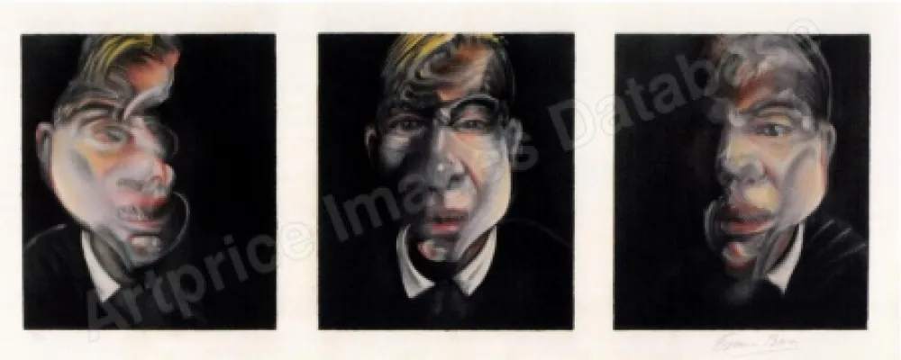 Litografia Bacon - Three Studies for a Selfportrait 