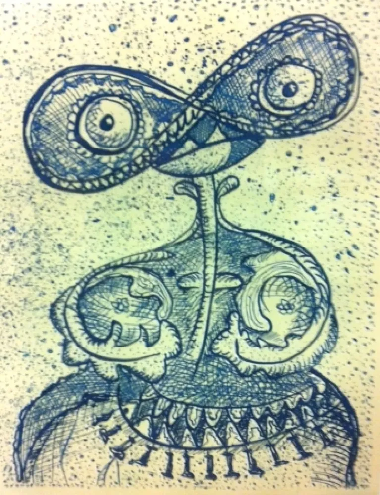 Água-Forte Baj - Dama