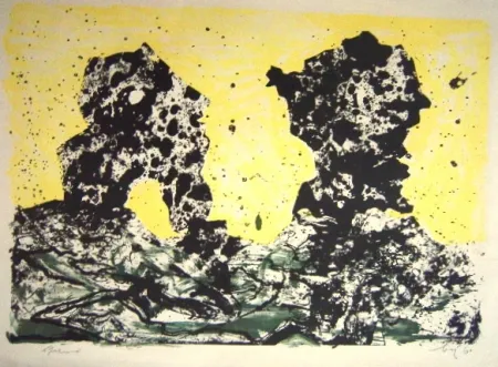 Litografia Baj -  Due Personnaggi