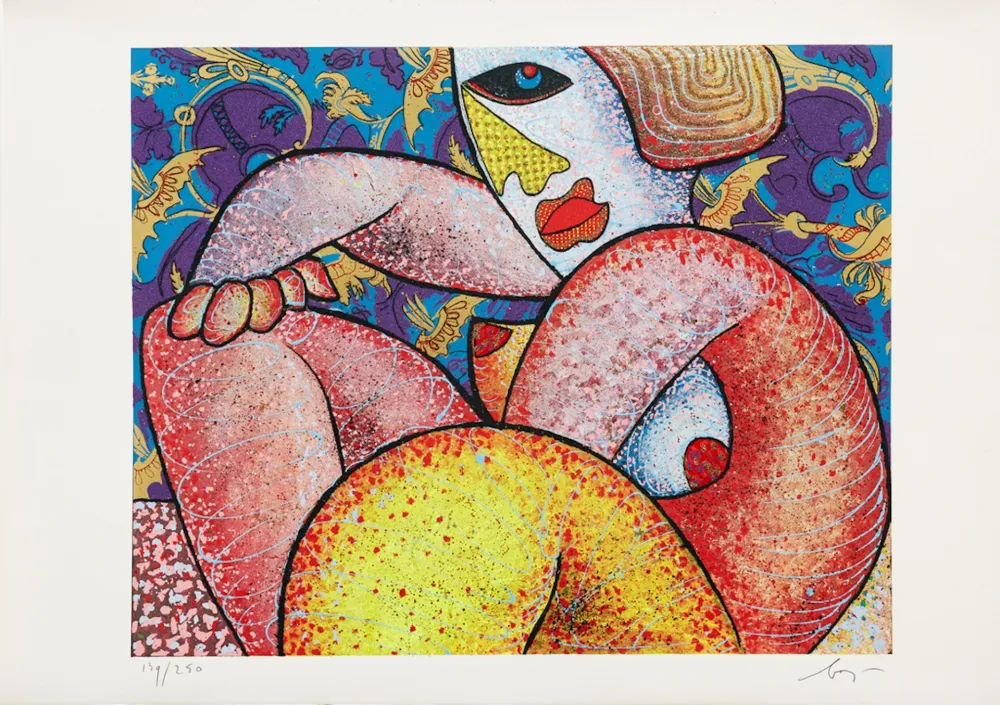 Gravura Baj - Enrico Baj (1924–2003) - Puttana d'altri tempi - Mixed media - 1973