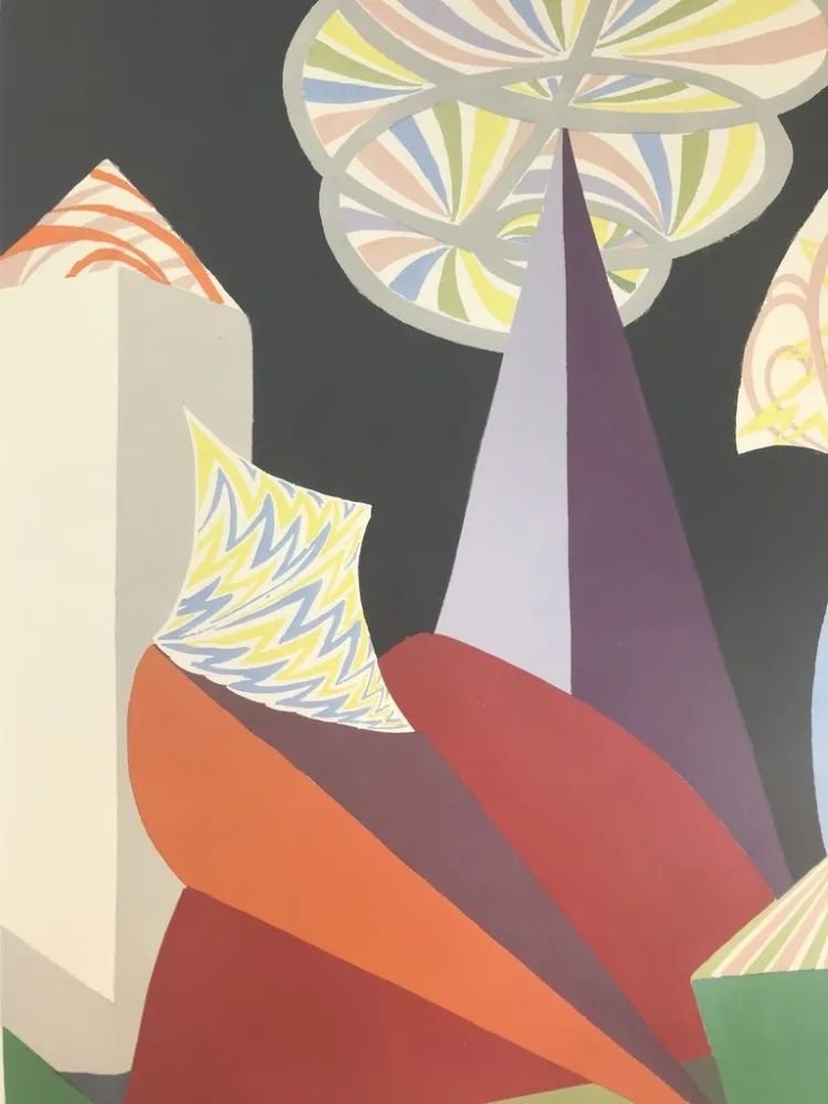 Litografia Balla - FUOCHI D'ARTIFICIO ( particolare )