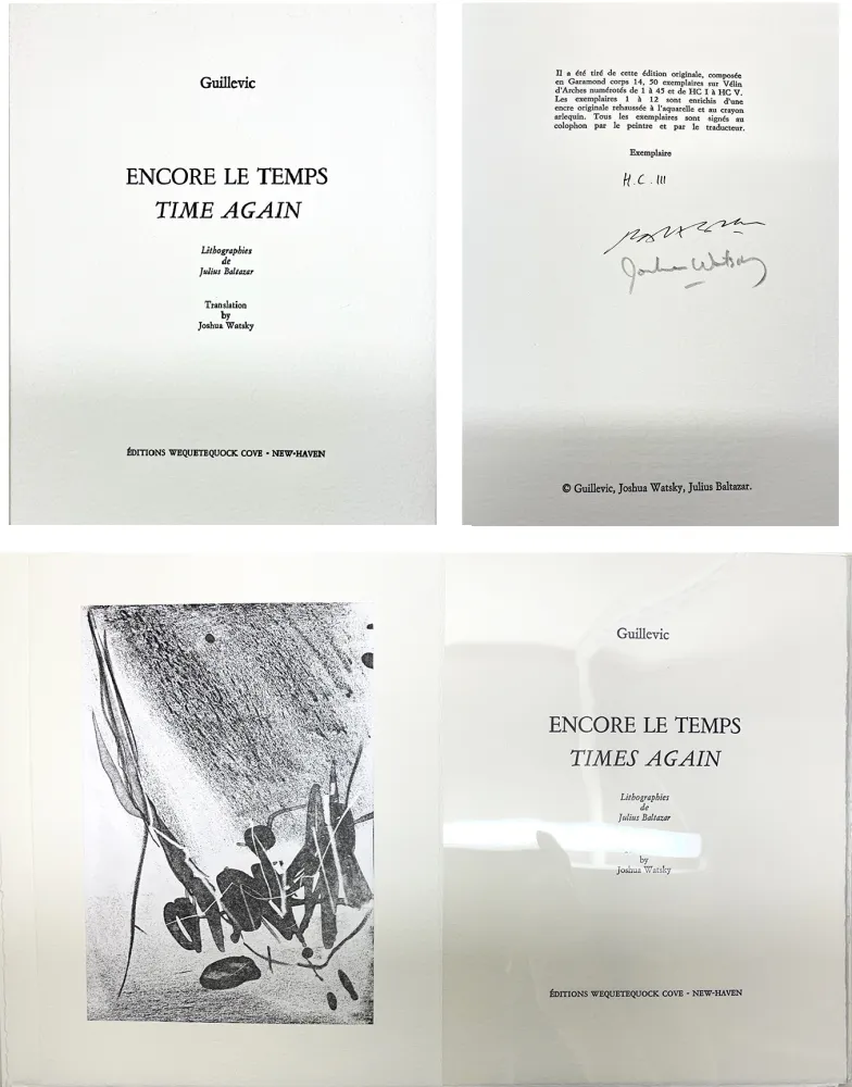 Livro Ilustrado Baltazar - Guillevic : ENCORE LE TEMPS / TIME AGAIN