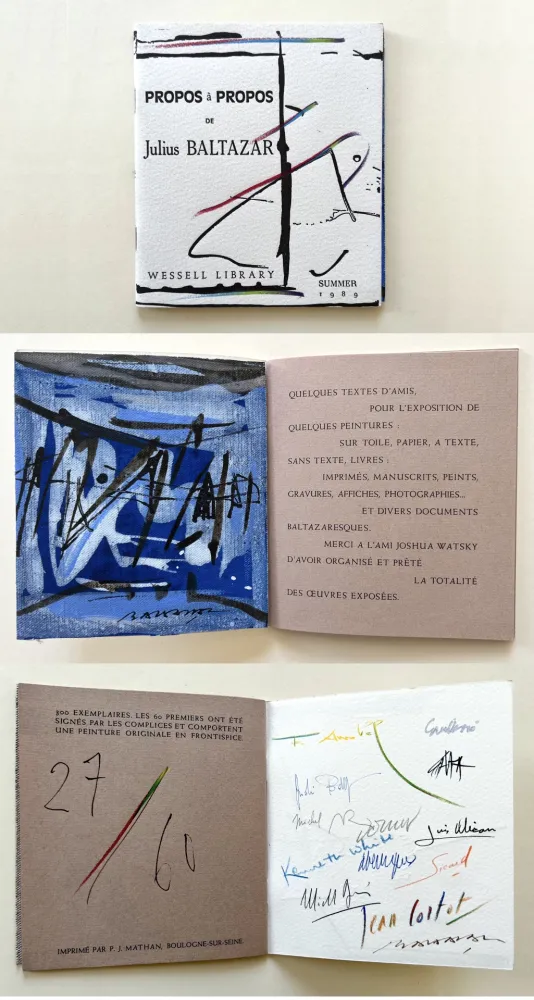Monotipia Baltazar - PROPOS à PROPOS de Julius BALTAZAR (Avec une peinture originale sur toile‎)