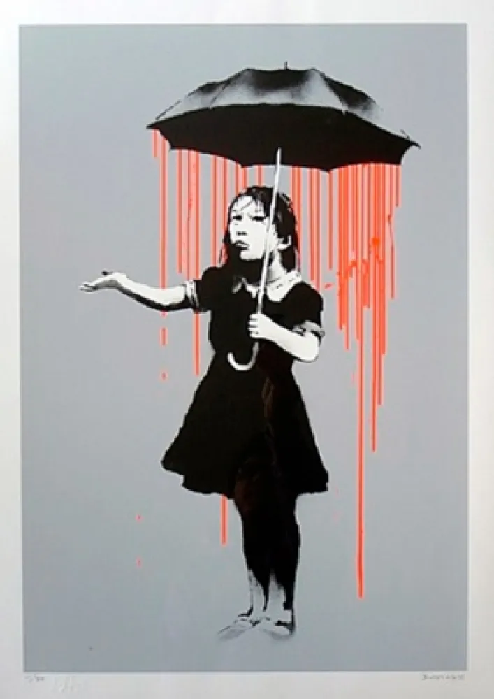 Serigrafia Banksy - Nola (Orange Rain)