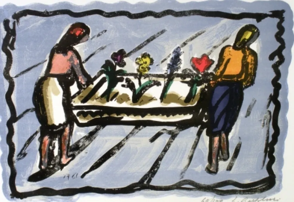 Litografia Bartolini - Le fioraie