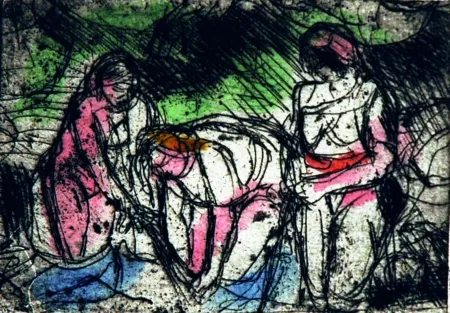 Água-Forte Bartolini - Ragazze al lavatoio